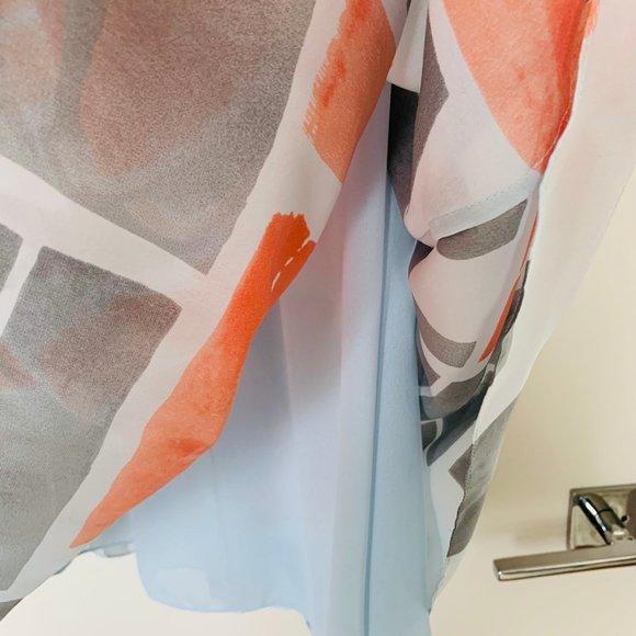 Kay Unger Geometric Soft Silk Midi Dress - GREAT AS A WEDDING GUEST!! - Picture 8 of 10